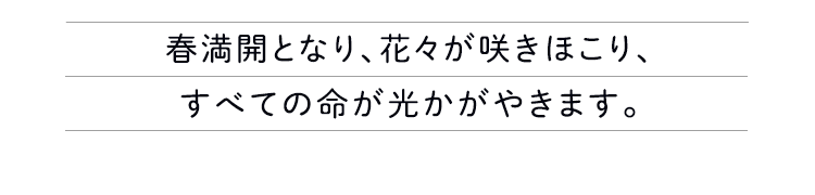 すべての命が光かがやきます。