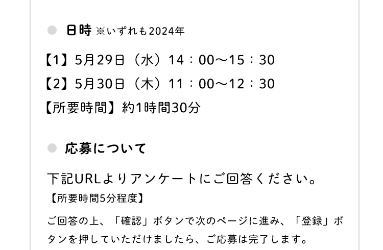 日時・応募について