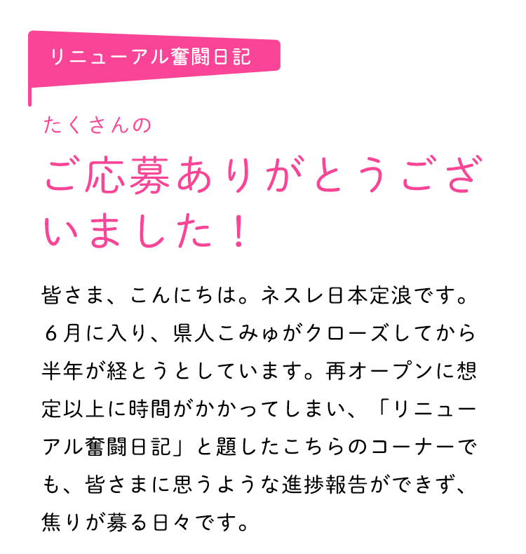 リニューアル奮闘日記